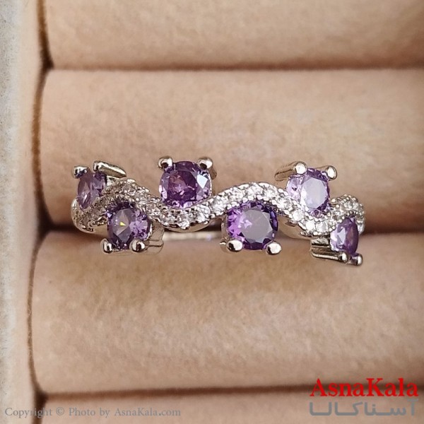 انگشتر زنانه فری سایز رنگ نقره ای کد ANG191332W