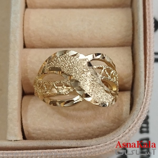 انگشتر زنانه تراش طلاروس رنگ ثابت مشابه طلا  ANG191360W