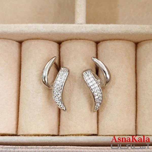 گوشواره زنانه ژوپینگ نقره ای کد GSH1521717W