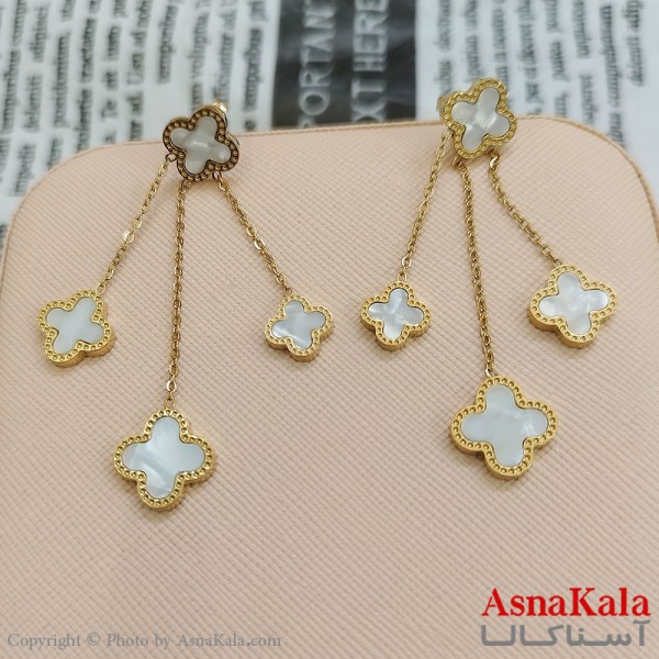 گوشواره  ونکلیف زنانه رنگ طلایی کد GSH1521728W