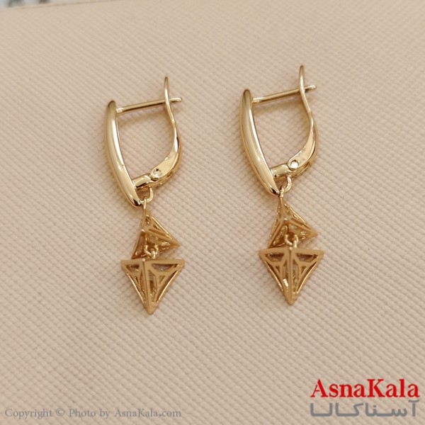 گوشواره حلقه ای زنانه ژوپینگ طلایی کد GSH1521729W