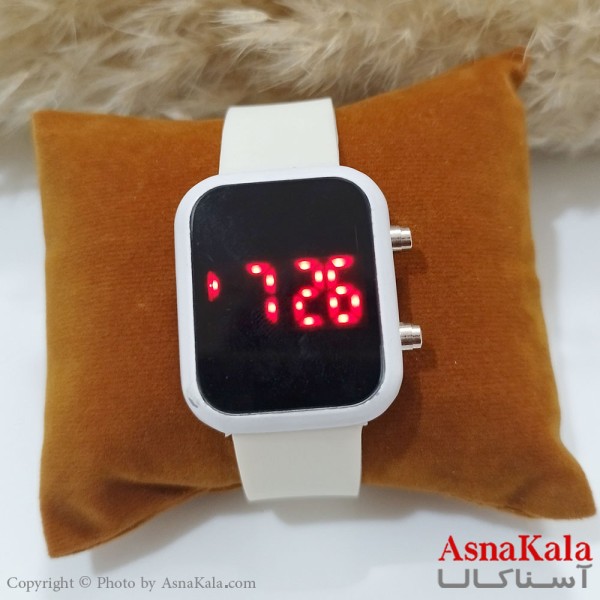 ساعت مچی ال ای دی زنانه بند سیلیکونی کد WTCH11460W