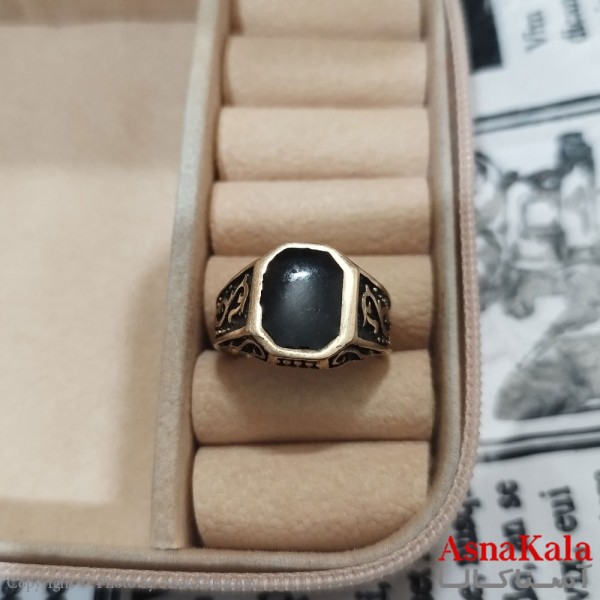 انگشتر طلاروس مردانه نگیندار کد ANG191371W
