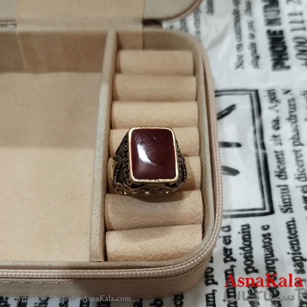 انگشتر طلاروس مردانه نگیندار کد ANG191378W