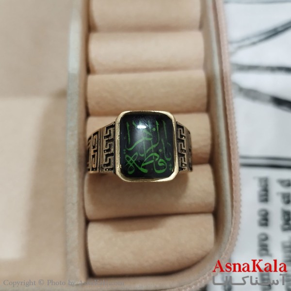 انگشتر طلاروس مردانه نگیندار یا فاطمه الزهرا کد ANG191390W