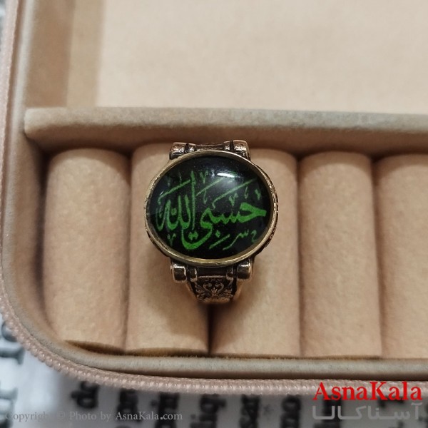 انگشتر طلاروس مردانه نگیندار حسبی الله کد ANG191401W