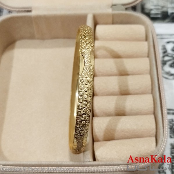 النگوی زنانه برنجی با آبکاری طلا سایز 6میل کد DSB181756W