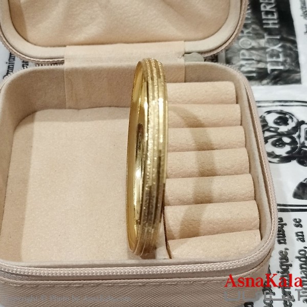 النگوی زنانه برنجی با آبکاری طلا سایز 6میل کد DSB181757W