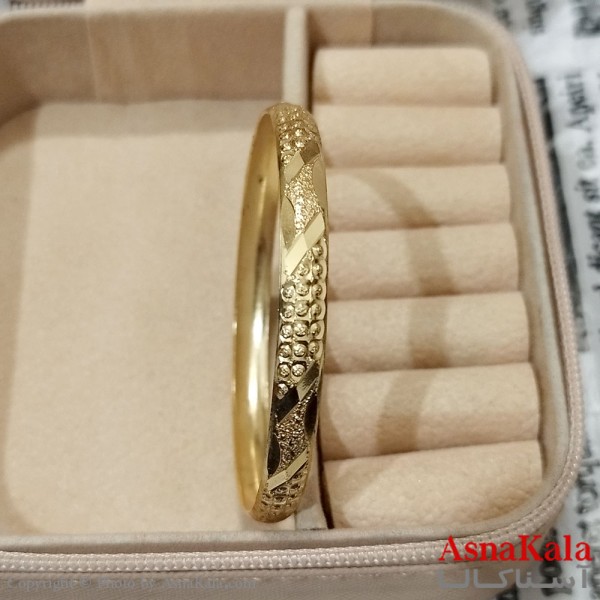 النگوی زنانه برنجی با آبکاری طلا سایز 6میل کد DSB181760W