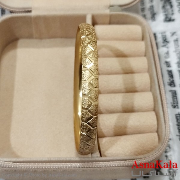 النگوی زنانه برنجی با آبکاری طلا سایز 6میل کد DSB181761W