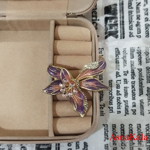 سنجاق سینه زنانه مدل گل کد HAIR131232W