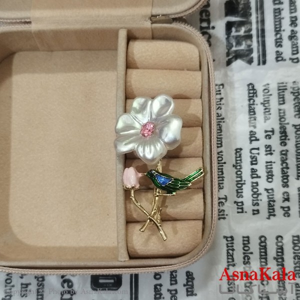 سنجاق سینه زنانه مدل گل کد HAIR131233W