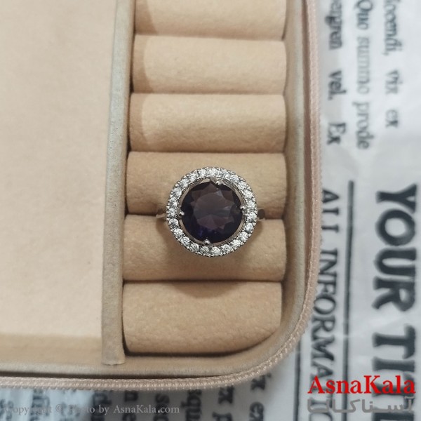 انگشتر زنانه نگیندار فری سایز رنگ نقره ای کد ANG191430W