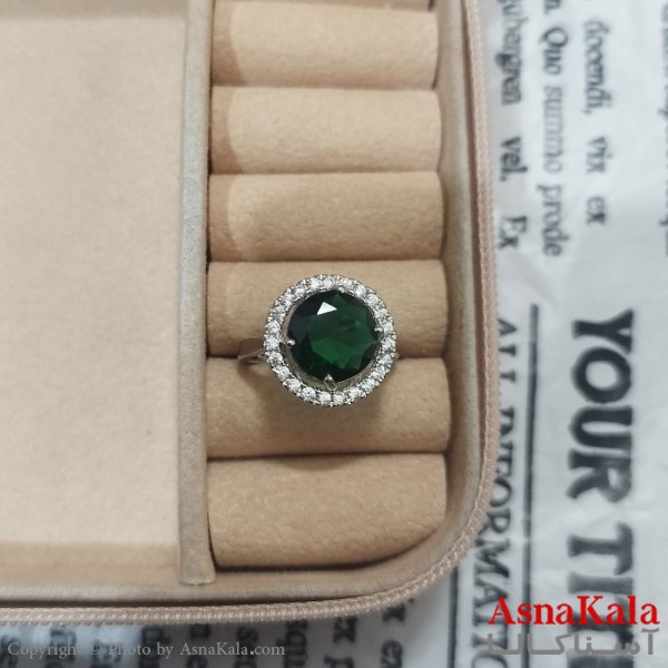 انگشتر زنانه نگیندار فری سایز رنگ نقره ای کد ANG191433W