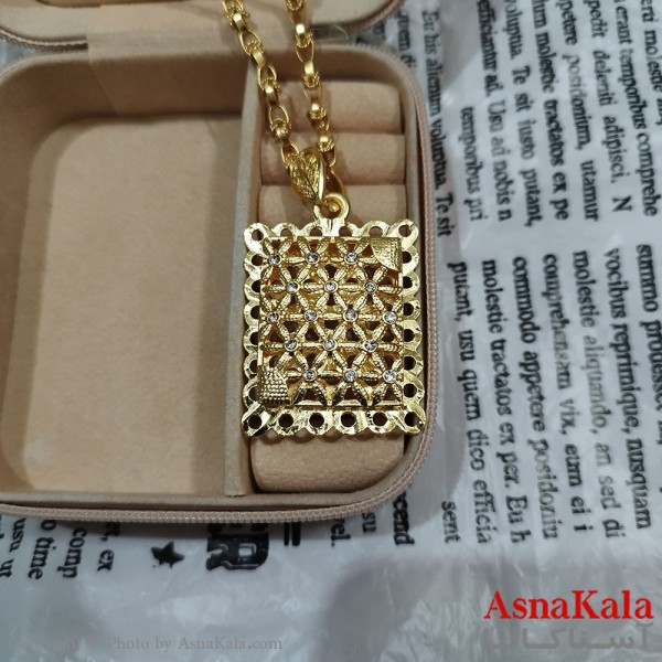 آویز رخ، شمایل، مریمی برنجی زنانه طلایی  کد GNB162582W