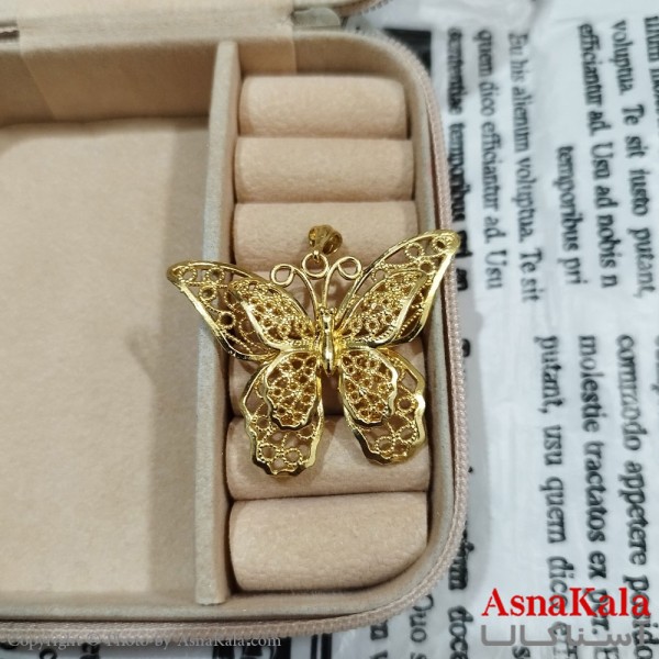 آویز رخ، شمایل، مریمی برنجی زنانه طلایی  کد GNB162593W