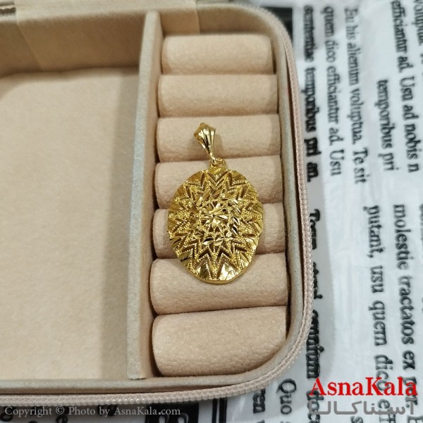 آویز رخ، شمایل، مریمی برنجی زنانه طلایی  کد GNB162594W