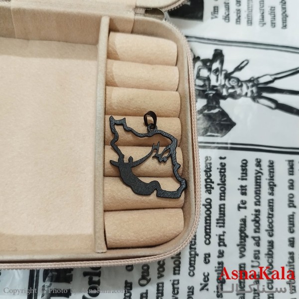 گردنبند ایران استیل مشکی کد GNB162621W