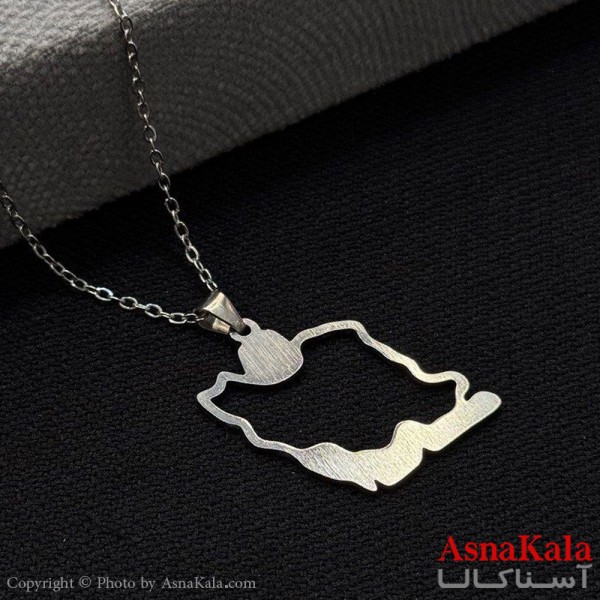 گردنبند ایران استیل نقره ای کد GNB162665W