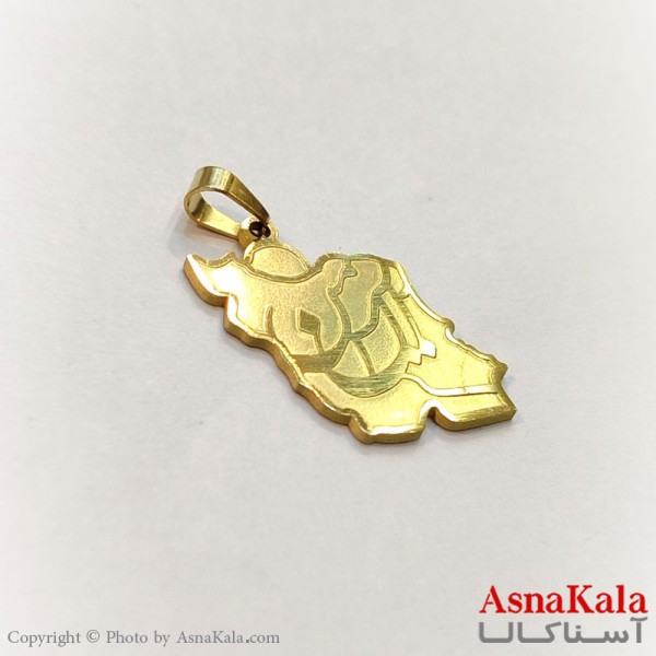 آویز استیل زنانه و مردانه ایران  رنگ ثابت طلایی کد GNB162667W