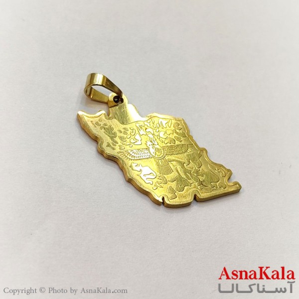 آویز استیل زنانه و مردانه ایران  رنگ ثابت طلایی کد GNB162669W