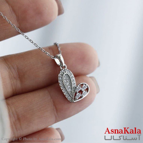 گردنبند استیل زنانه جواهری کد GNB162725W