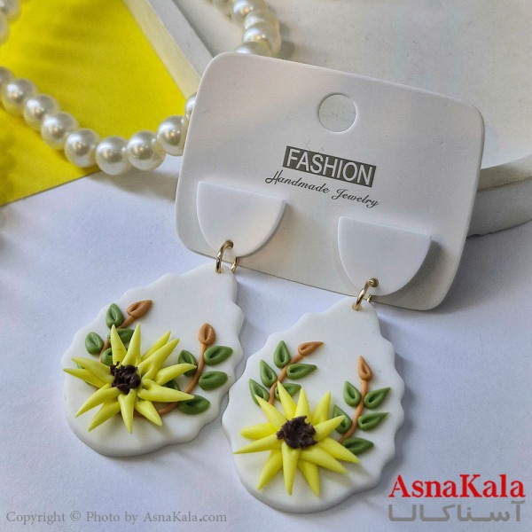 گوشواره استیل  فانتزی دخترانه مدل گل کد GSH15121769W