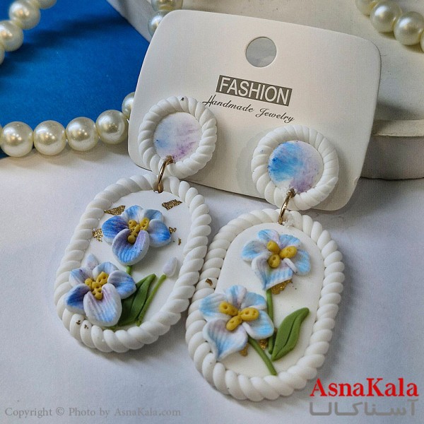 گوشواره استیل  فانتزی دخترانه مدل گل کد GSH15121771W