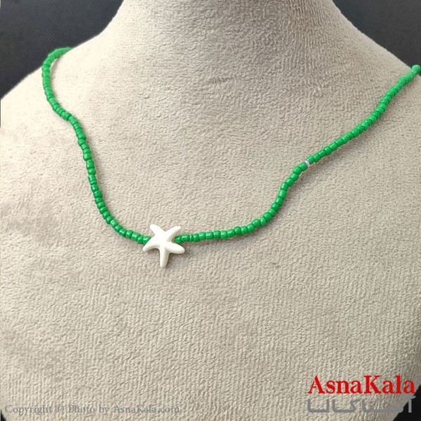گردنبند زنانه استیل مدل  ستاره کد GNB162781W -آسناکالا