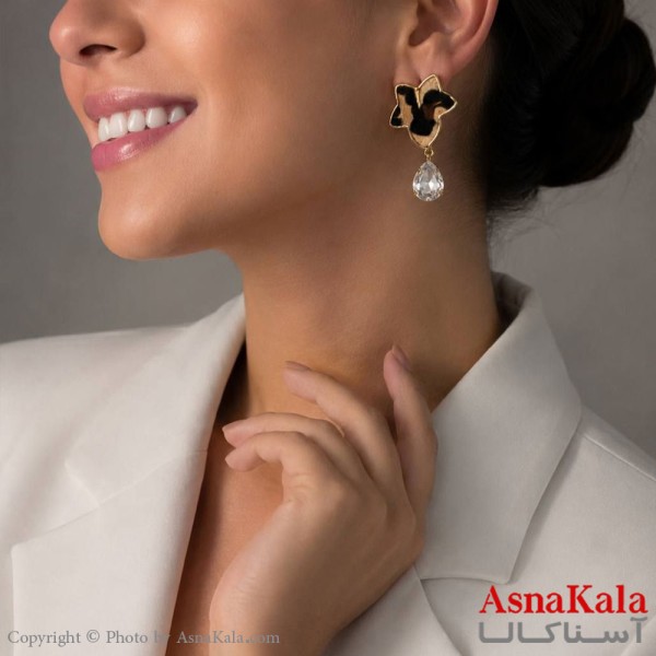 گوشواره استیل  فانتزی پلنگی دخترانه  کد GSH15121795W