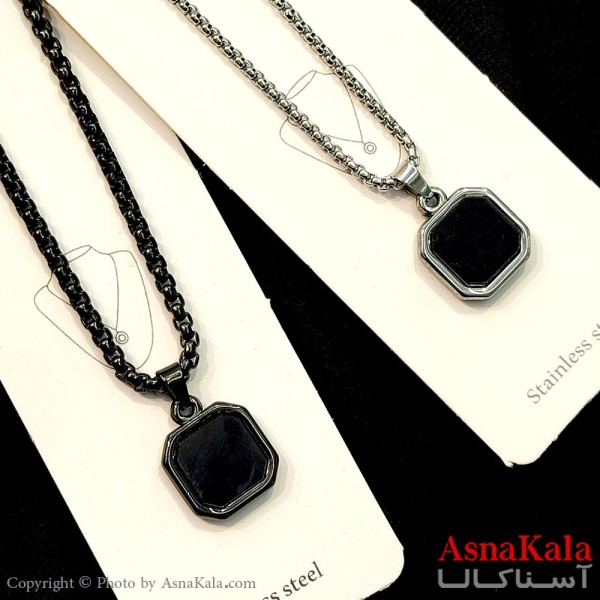 گردنبند مردانه طرح اونیکس کد GNB162834W