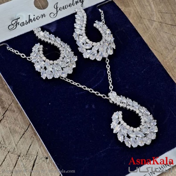 سرویس جواهری زنانه طرح مجلسی آبکاری رادیوم  کد NIM141320W