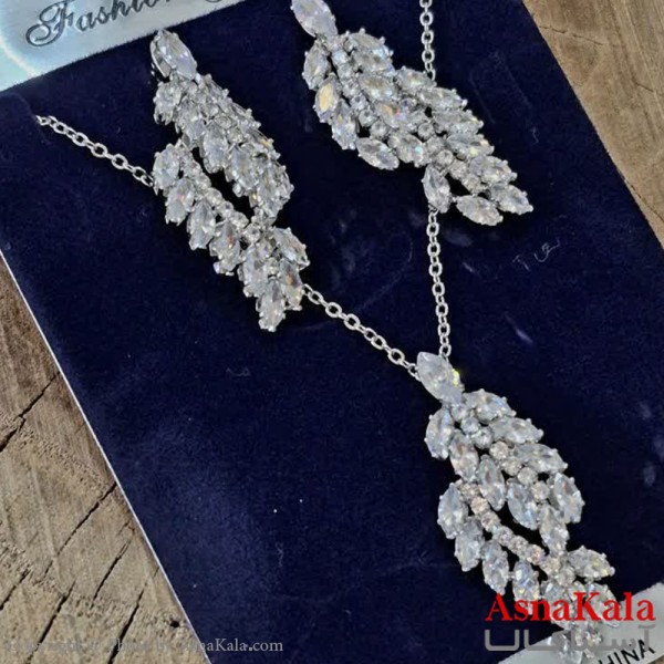 سرویس جواهری زنانه طرح مجلسی آبکاری رادیوم  کد NIM141324W