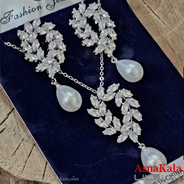 سرویس جواهری زنانه طرح مجلسی آبکاری رادیوم  کد NIM141325W