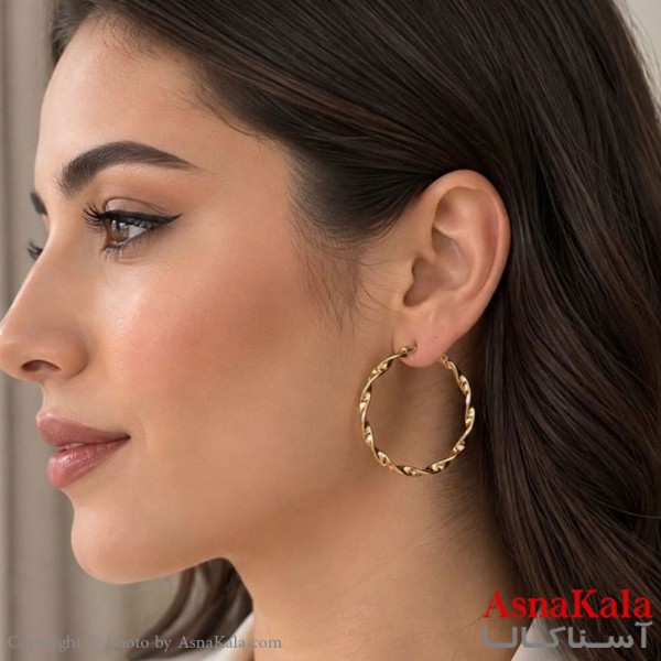 گوشواره دایره زنانه استیل 316  کد GSH15121853W