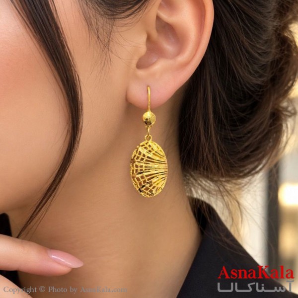 گوشواره آویز زنانه طلاروس  کد GSH1512865W