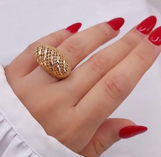 انگشتر زنانه تراش طلاروس رنگ ثابت مشابه طلا  ANG191709W