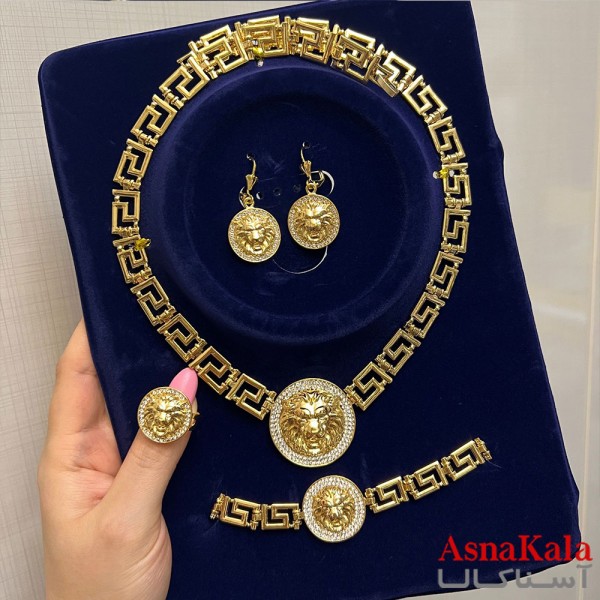 سرویس  ورساچه خارجی کامل شامل گردنبند و گوشواره و دستبند و انگشتر کد NIM141346W