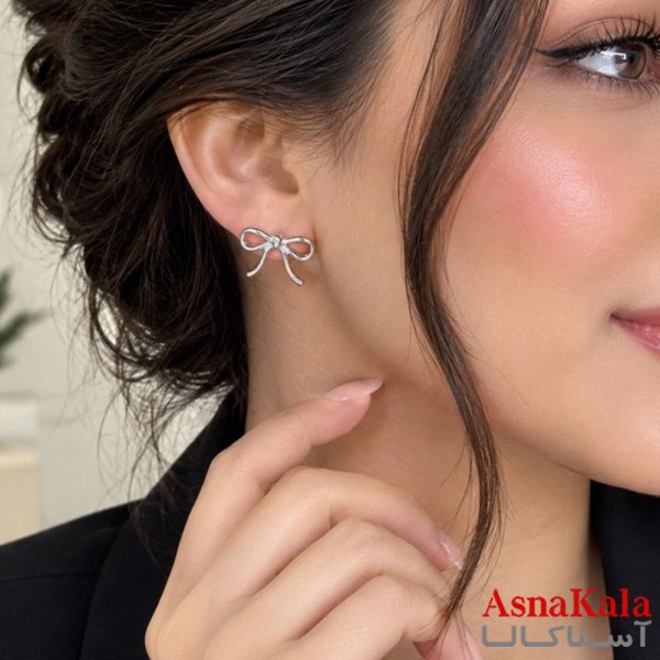 گوشواره استیل  فانتزی پاپیون دخترانه  کد GSH15121892W