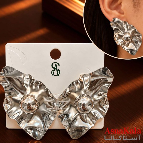گوشواره   فانتزی مدرن میخ نقره برند اس آدخترانه  کد GSH15121905W