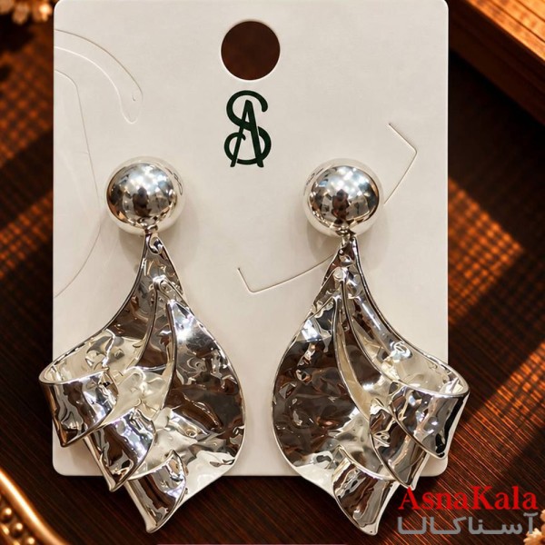 گوشواره فانتزی لوز میخ نقره برند اس آدخترانه  کد GSH15121922W