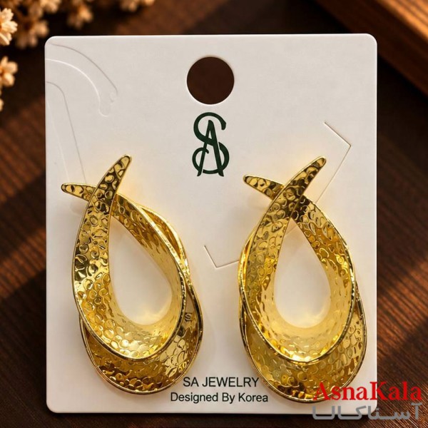 گوشواره فانتزی  مدرن میخ نقره برند اس آدخترانه  کد GSH15121931W