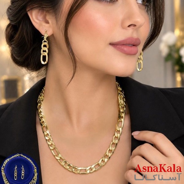 سرویس کارتیر خارجی کامل شامل گردنبند و گوشواره و دستبند و انگشتر کد NIM141355W