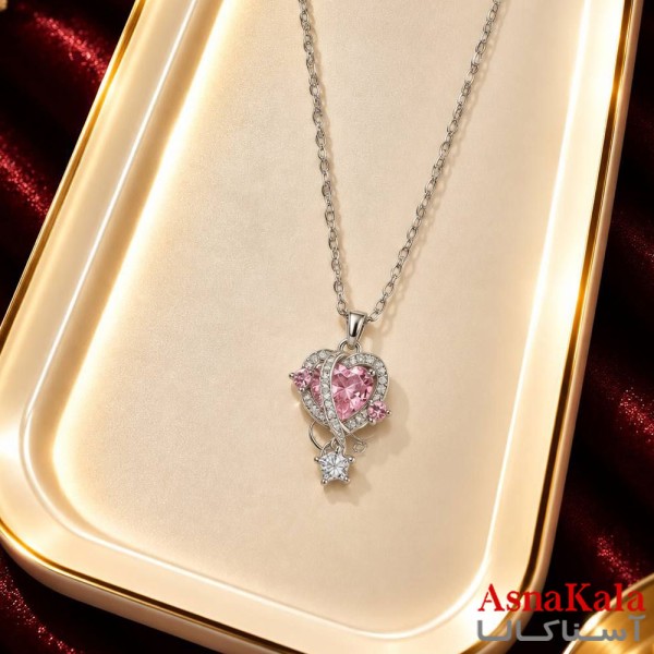 گردنبند پینترستی دخترانه استیل 316 مدل ستاره فانتزی کد GNB16263W