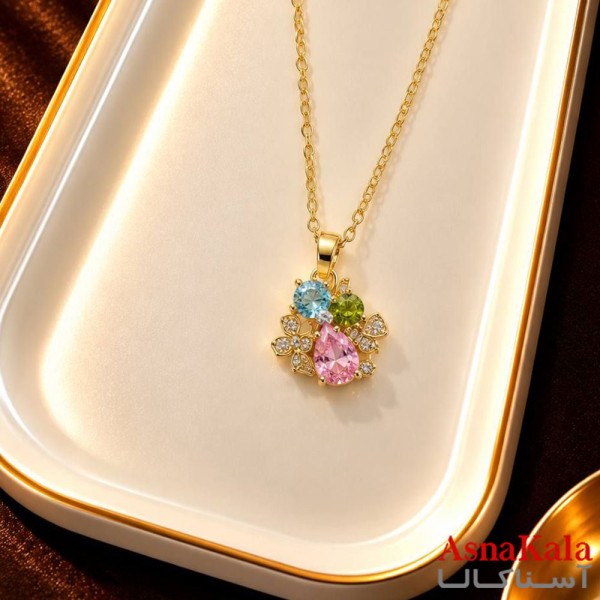 گردنبند پینترستی دخترانه استیل 316 مدل ستاره فانتزی کد GNB16319W
