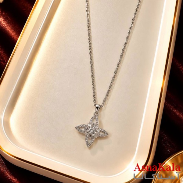 گردنبند پینترستی دخترانه استیل 316 مدل ستاره فانتزی کد GNB16338W