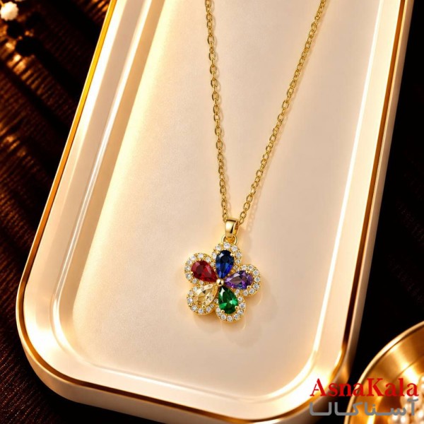 گردنبند پینترستی دخترانه استیل 316 مدل ستاره فانتزی کد GNB16346W