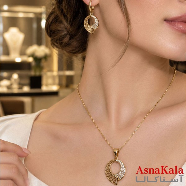 نیمست ژوپینگ زنانه حلقه ورساچه طرح طلا کد NIM141414W