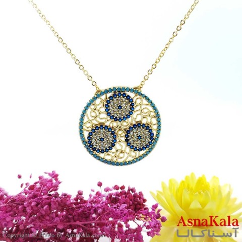 گردنبند زنانه طلا یی چشم نظر برند زیرکن ZIRKON  کد GNB1603W