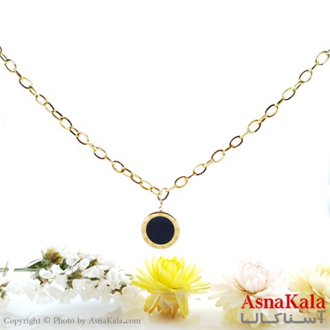 گردنبند زنانه بولگاری BVLGARI طلایی استیل  کد GNB1609W